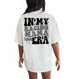 In My Racing Mama Era Race Mom Checkered Mama Of Racer Women's Oversized Comfort T-Shirt Back Print Ivory