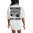 Recover Out Loud Vintage Style Tape Recorder Women's Oversized Comfort T-Shirt Back Print Ivory