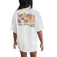 Retro Groovy Helping Little Ones Bloom Babies Flower Midwife Women's Oversized Comfort T-Shirt Back Print Ivory