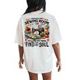 And Into The Sewing Room For Girls Quilter Lover Women's Oversized Comfort T-Shirt Back Print Ivory