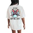 Sleeping Bat Pajamas Sleepyhead Women's Oversized Comfort T-Shirt Back Print Ivory