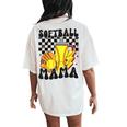 Softball Mama Softball Lover Softball Mom Women's Oversized Comfort T-Shirt Back Print Ivory