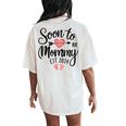 Soon To Be Mommy 2024 For Mom Pregnancy Announcement Women's Oversized Comfort T-Shirt Back Print Ivory