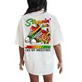 Stepping Into Junenth Afro Woman Black Girls Sneakers Men Women's Oversized Comfort T-Shirt Back Print Ivory