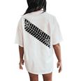 Tire Tread Mark Skid Tyre Women's Oversized Comfort T-Shirt Back Print Ivory