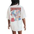 Western Cowgirl Boots Retro American Girls Babe 4Th Of July Women's Oversized Comfort T-Shirt Back Print Ivory