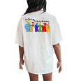In World Where You Can Be Anything Be Kind Positive Rainbow Women's Oversized Comfort T-Shirt Back Print Ivory