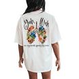 Yahweh Our Very Breath Speaks His Name Floral Lung Flowers Women's Oversized Comfort T-Shirt Back Print Ivory