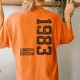 41Th Birthday For 41 Years Old Vintage 1983 Women's Oversized Comfort T-Shirt Back Print Yam