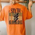 6Th Sixth Grade Camo Lightning Bolt Back To School Teacher Women's Oversized Comfort T-Shirt Back Print Yam