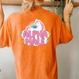 Alpha Male Unicorn Rainbow Ironic Sarcastic Humor Women's Oversized Comfort T-Shirt Back Print Yam