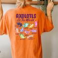 Axolotl Cute Axolotls Of The World Kawaii Girl Boy Kid Women's Oversized Comfort T-Shirt Back Print Yam