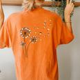 Basset-Hound Dandelion Flower Basshole Dog Mom Women Women's Oversized Comfort T-Shirt Back Print Yam