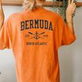 Bermuda Vintage Navy Crossed Oars & Boat Anchor Women's Oversized Comfort T-Shirt Back Print Yam