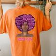 Black Woman Mom Life Mom African American Happy Women's Oversized Comfort T-Shirt Back Print Yam
