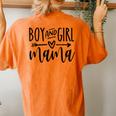 Boy And Girl Mama Mom Of Two Mommy Mother's Day Women Women's Oversized Comfort T-Shirt Back Print Yam