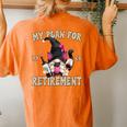 Cat And Wine Retirement Plan For Retired Cat Grandma Women's Oversized Comfort T-Shirt Back Print Yam