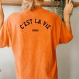 C'est La Vie Paris France Vintage Summer Graphic Women's Oversized Comfort T-Shirt Back Print Yam