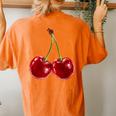 Cherry Red Aesthetic Cherries Trendy Summer Women Women's Oversized Comfort T-Shirt Back Print Yam