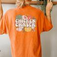 Chicken Chaser Farmer Chicken Lovers Farm Lover Women's Oversized Comfort T-Shirt Back Print Yam