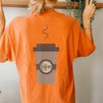 Coffee Cafe Carry Drink Caffeine Hot To Go Cup Latte Women's Oversized Comfort T-Shirt Back Print Yam