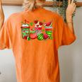 Cute Cups Of Iced Coffee Watermelon Tropical Summer Vacation Women's Oversized Comfort T-Shirt Back Print Yam