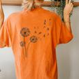 Dachshund Weiner Dog Dandelion Flower Weenie Mama Women Women's Oversized Comfort T-Shirt Back Print Yam