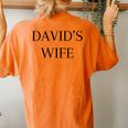 David's Wife Women's Oversized Comfort T-Shirt Back Print Yam