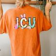 Easter Icu Nurse Bunny Spring Intensive Care Unit Nurse Women's Oversized Comfort T-Shirt Back Print Yam