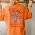 Enjoys Tequila The Breakfasts Of Championss Vintage Women's Oversized Comfort T-Shirt Back Print Yam