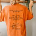 F7f Tigercat American Ww2 Fighter Aircraft Blueprints Women's Oversized Comfort T-Shirt Back Print Yam