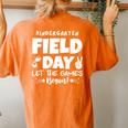 Field Day Kindergarten K Purple 2024 Boy Girl Teacher Women's Oversized Comfort T-Shirt Back Print Yam