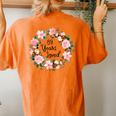 Floral Mom Grandma 89 Years Old 89Th Birthday Women's Oversized Comfort T-Shirt Back Print Yam