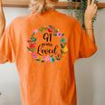 Floral Loved 91 Year Old 91Th Birthday Mom Grandma Women's Oversized Comfort T-Shirt Back Print Yam