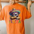 Let's Fiesta Sloth Cinco De Mayo Fiesta Mexican Women's Oversized Comfort T-Shirt Back Print Yam