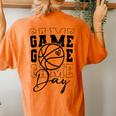 Game Day Sport Lover Basketball Mom Girl Women's Oversized Comfort T-Shirt Back Print Yam