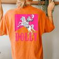 Girl Retro Personalized Dolly Cowgirl First Name Women's Oversized Comfort T-Shirt Back Print Yam