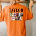 Girl Retro Taylor First Name Personalized Groovy Birthday Women's Oversized Comfort T-Shirt Back Print Yam