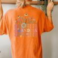 Grandma Flowers Groovy Retro Hippie Wildflower Mother's Day Women's Oversized Comfort T-Shirt Back Print Yam