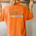Grandma Flowers Groovy Retro Hippie Wildflower Mother's Day Women's Oversized Comfort T-Shirt Back Print Yam