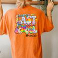 Groovy Happy Last Day Of School Para Life Women's Oversized Comfort T-Shirt Back Print Yam