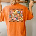 Groovy Last Day Of School Peace Out Kindergarten Women's Oversized Comfort T-Shirt Back Print Yam