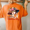 Happy Mother's Day Cute Floral Mom Mommy Grandma Womens Women's Oversized Comfort T-Shirt Back Print Yam