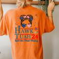 Hawk Tush Messy Bun Hawk Tuah 24 Spit On That Thing Women's Oversized Comfort T-Shirt Back Print Yam