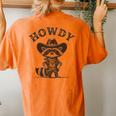 Howdy Cowboy Raccoon Howdy Raccoon Howdy Animal Women's Oversized Comfort T-Shirt Back Print Yam