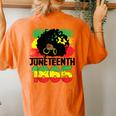 Junenth Is My Independence Day Black Freedom 1865 Women's Oversized Comfort T-Shirt Back Print Yam
