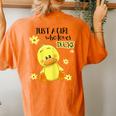 Just A Girl Who Loves Ducks Women's Oversized Comfort T-Shirt Back Print Yam