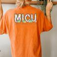 Micu Nurse Easter Medical Intensive Care Unit Bunny Women's Oversized Comfort T-Shirt Back Print Yam