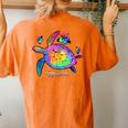 Nana Turtle Nana Life Sea Turtle Women's Oversized Comfort T-Shirt Back Print Yam