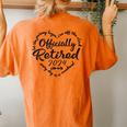 Officially Retired 2024 Retirement Vintage Men Women's Oversized Comfort T-Shirt Back Print Yam